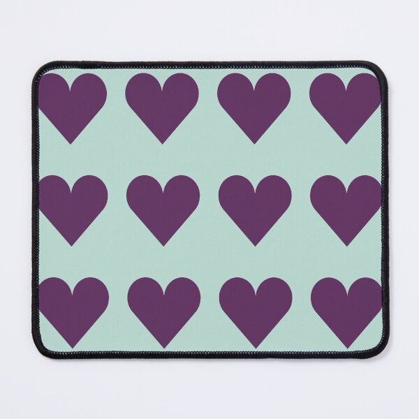 Item preview, Large AUBERGINE PURPLE and MINT GREEN LOVE HEARTS designed and sold by RachelMacht.