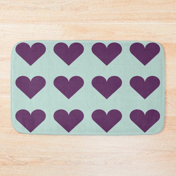 Aperçu de l'œuvre Grands COEURS D'AMOUR AUBERGINE VIOLET et VERT MENTHE créée et vendue par RachelMacht.