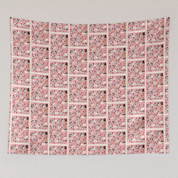 Item preview, Utagawa Hiroshige Japanese Woodblock Cats Pink Pastel Cat Pattern designed and sold by TeeARTHY.