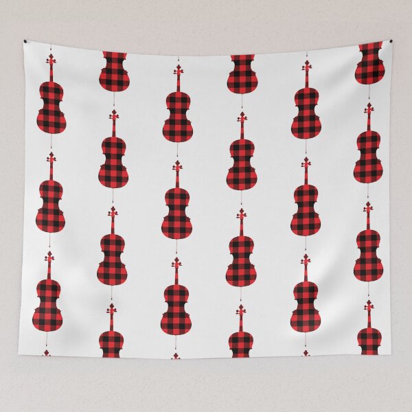 Item preview, Cello with tartan pattern designed and sold by piesdesignart.