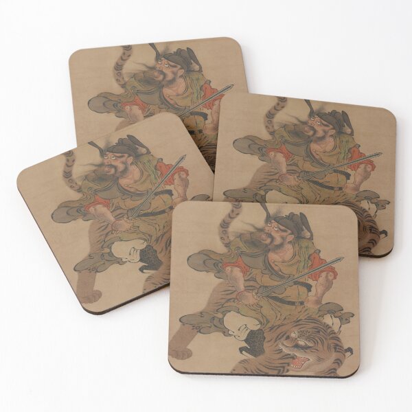Item preview, Legendary Japanese warrior riding a tiger, painting designed and sold by Lacasadellora.