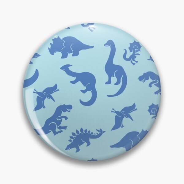 Item preview, Blue dinos repeat pattern designed and sold by kspfeif.