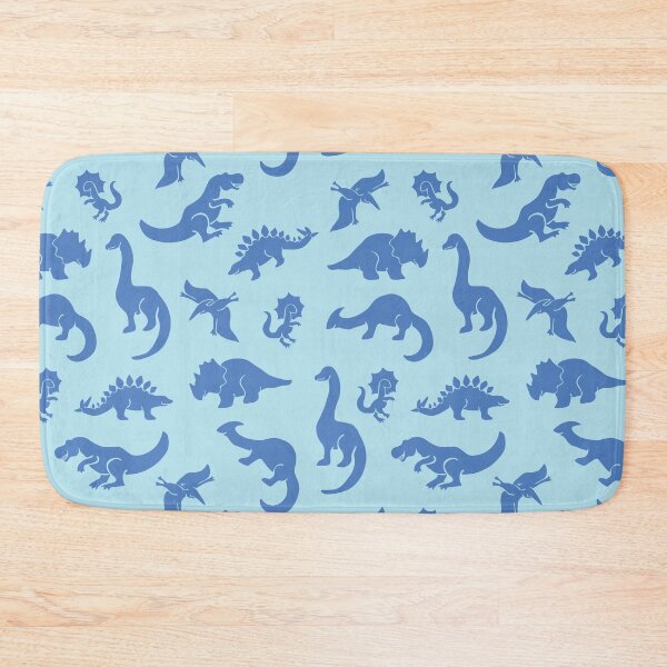 Item preview, Blue dinos repeat pattern designed and sold by kspfeif.
