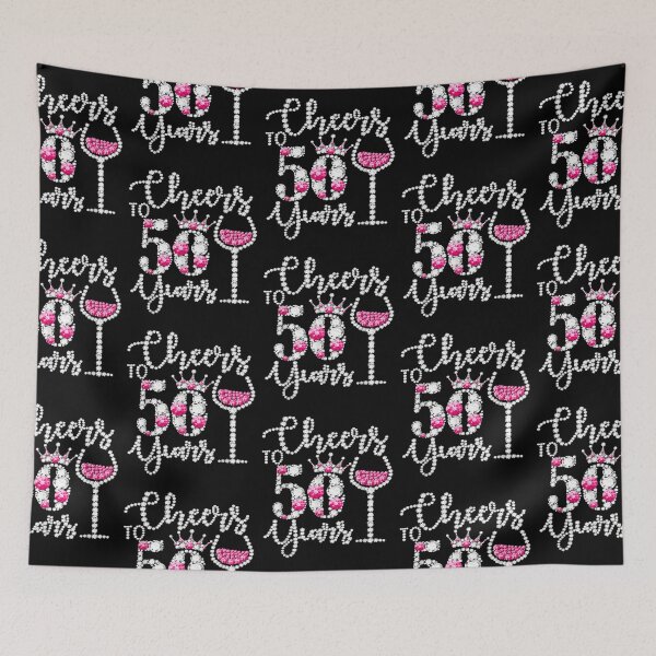 Item preview, Cheers To 50 Years 50th Birthday Diamond Wine Crown designed and sold by JosefCepak.