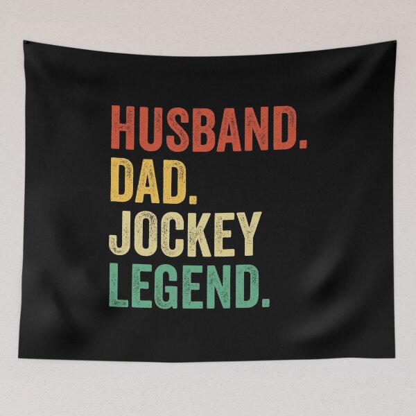 Item preview, Husband Dad jockey Legend, jockey Dad Tee for Husband, jockey Dad Father's Day Gift, jockey Dad Gift for Him designed and sold by Dogs Geeky⭐⭐⭐⭐⭐.