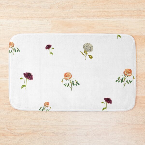 Aperçu de l'œuvre Dahlia hydrangea rose pattern cute a watercolor créée et vendue par Yana Mustafina | Boho Soulful Designs.