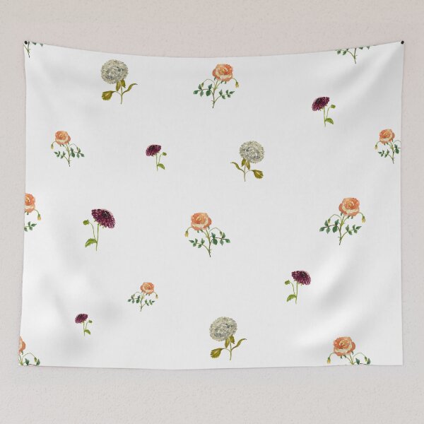Artikelvorschau, Dahlia hydrangea rose pattern cute a watercolor entworfen und verkauft von Yana Mustafina | Boho Soulful Designs.