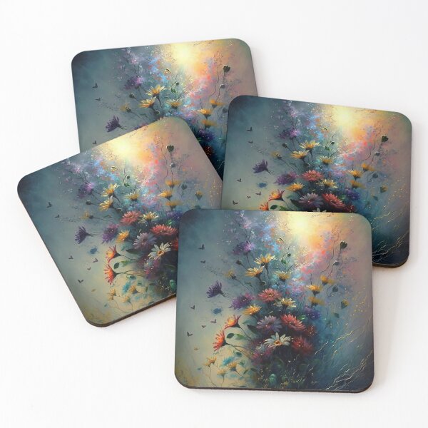 Item preview, Blooming Wild Flowers With A Misty Sun - 3 - Oil Painting designed and sold by Mitch-Angelo.
