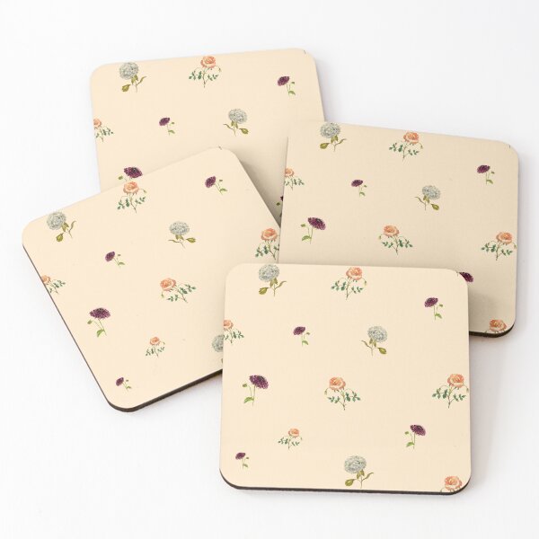 Artikelvorschau, Dahlia hydrangea rose pattern cute a watercolor beige entworfen und verkauft von Yana Mustafina | Boho Soulful Designs.