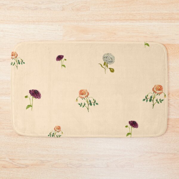 Artikelvorschau, Dahlia hydrangea rose pattern cute a watercolor beige entworfen und verkauft von Yana Mustafina | Boho Soulful Designs.