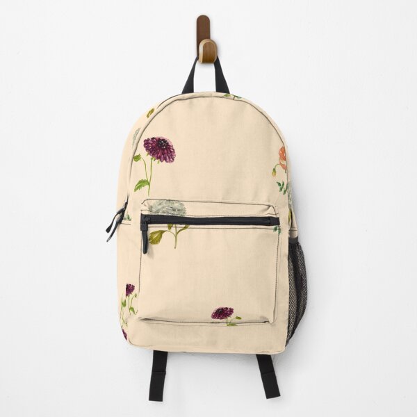 Aperçu de l'œuvre Dahlia hydrangea rose pattern cute a watercolor beige créée et vendue par Yana Mustafina | Boho Soulful Designs.
