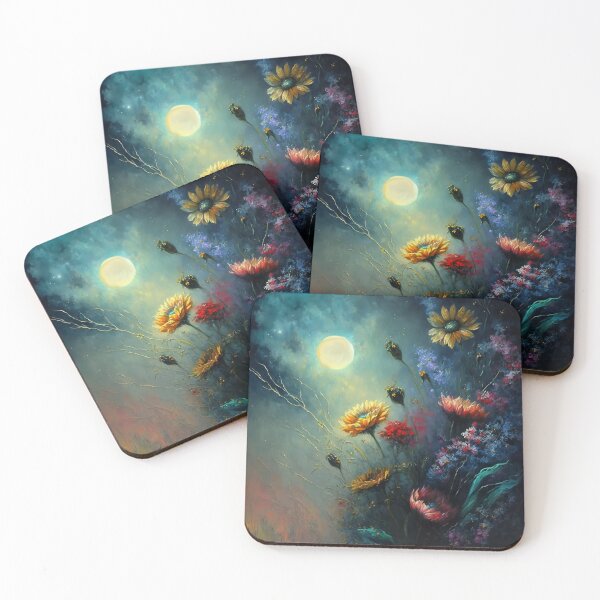 Item preview, Blooming Wild Flowers With A Misty Sun - 5 - Oil Painting designed and sold by Mitch-Angelo.