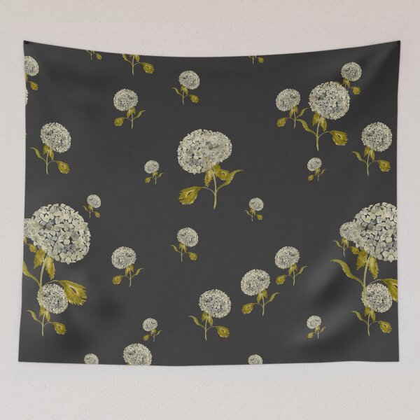 Artikelvorschau, Hydrangea flower cute ornate pattern a watercolor grey entworfen und verkauft von Yana Mustafina | Boho Soulful Designs.