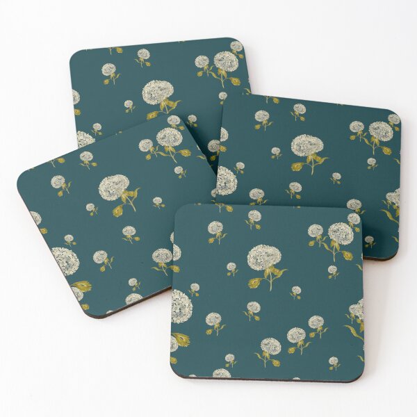 Aperçu de l'œuvre Hydrangea flower cute ornate pattern a watercolor turquoise créée et vendue par Yana Mustafina | Boho Soulful Designs.