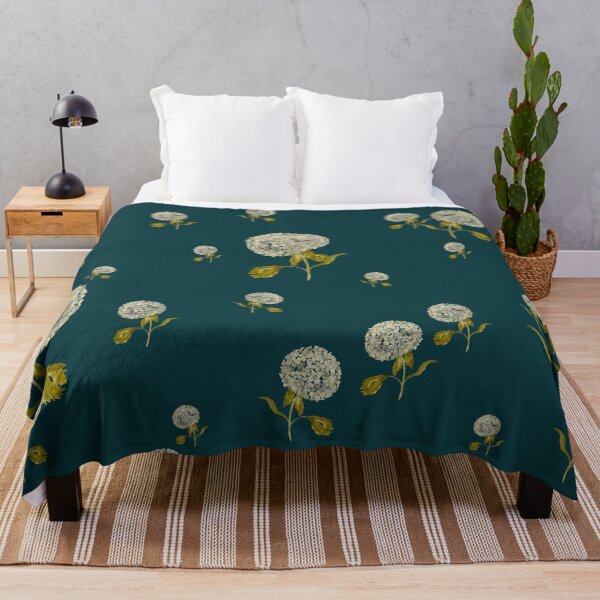 Item preview, Hydrangea flower cute ornate pattern a watercolor turquoise designed and sold by Yana Mustafina | Boho Soulful Designs.