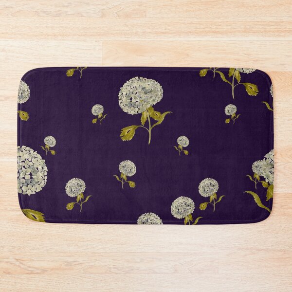 Aperçu de l'œuvre Hydrangea flower cute ornate pattern a watercolor black créée et vendue par Yana Mustafina | Boho Soulful Designs.