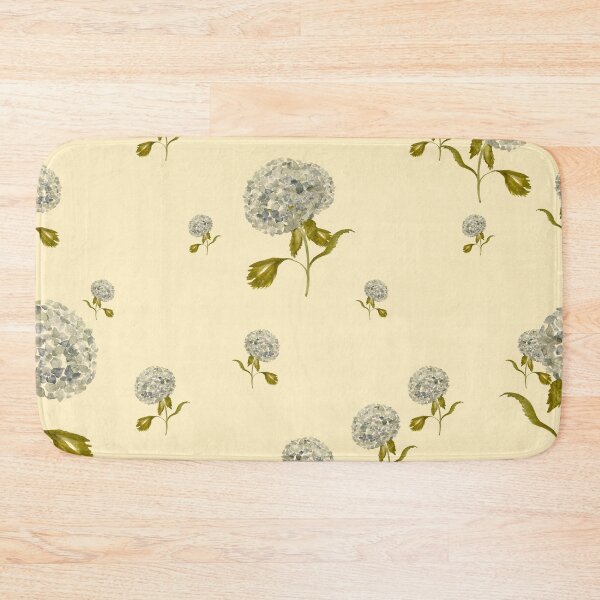 Aperçu de l'œuvre Hydrangea flower cute ornate pattern a watercolor beige créée et vendue par Yana Mustafina | Boho Soulful Designs.