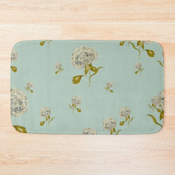 Aperçu de l'œuvre Hydrangea flower cute ornate pattern a watercolor mint créée et vendue par Yana Mustafina | Boho Soulful Designs.