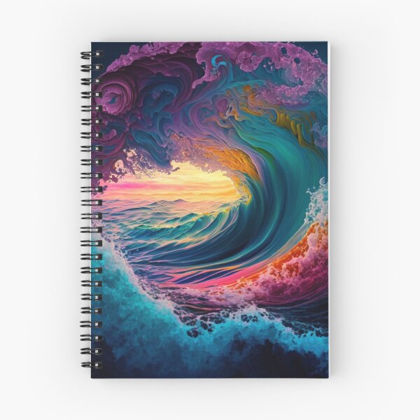 Item preview, Sunset Rainbow Waves designed and sold by TheArtfulAllie.