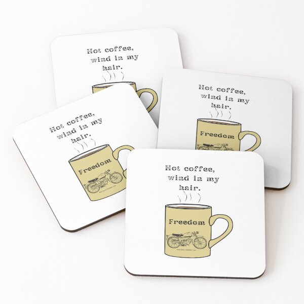 Item preview, Hot coffee,  wind in my hair. Freedom designed and sold by Speckledfrog.