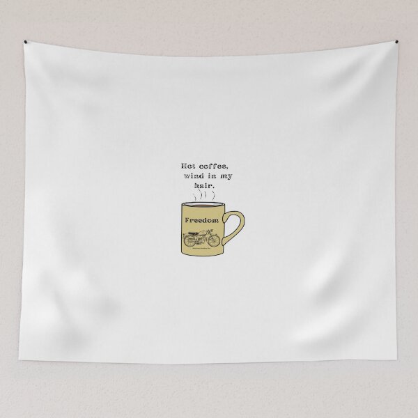 Item preview, Hot coffee,  wind in my hair. Freedom designed and sold by Speckledfrog.
