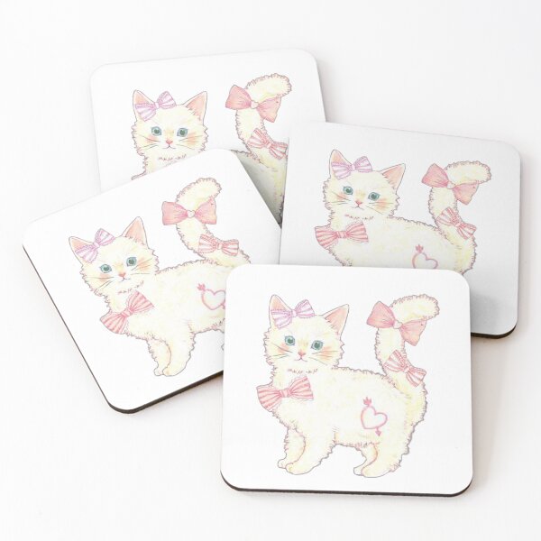 Item preview, Vintage cat with pink bows  designed and sold by Pixiedrop.