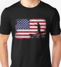 american flag fishing - usa fishing Unisex T-Shirt