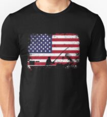 american flag fishing - usa fishing Unisex T-Shirt