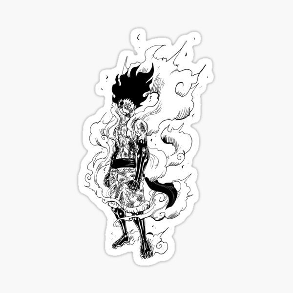 This is Luffy in gear 4 (Snakeman) Sticker for Sale by Gliphel