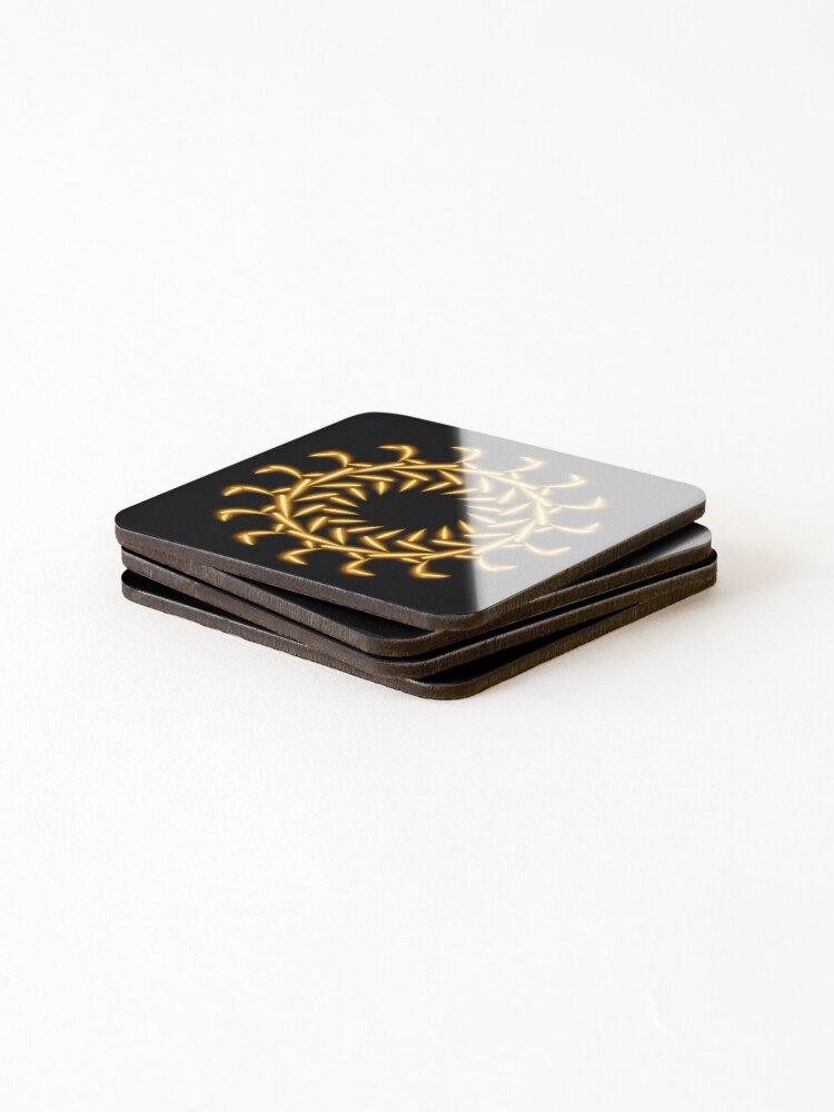 Thumbnail 4 of 5, Coasters (Set of 4), Golden Sun designed and sold by RomeoAzahar.