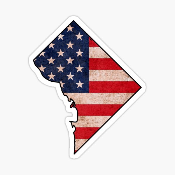Washington DC US Flag Sticker