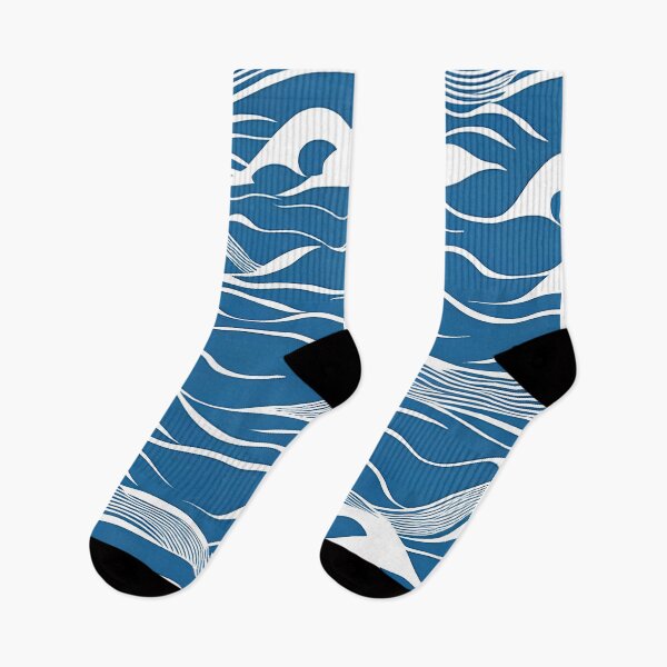 Item preview, Surf's Up: Blue & White Wave Pattern Gift designed and sold by TMelonShop.