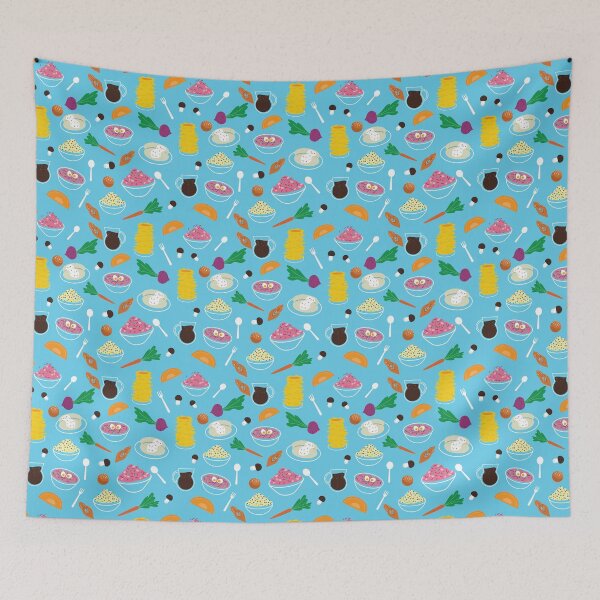 Item preview, Lithuanian Food Pattern design designed and sold by Chestnut and Pie.