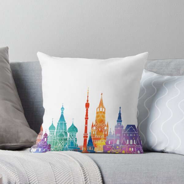 Item preview, Moscow landmarks watercolor poster designed and sold by paulrommer.