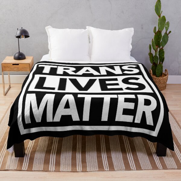 Item preview, Trans Lives Matter (square white) designed and sold by Thelittlelord.