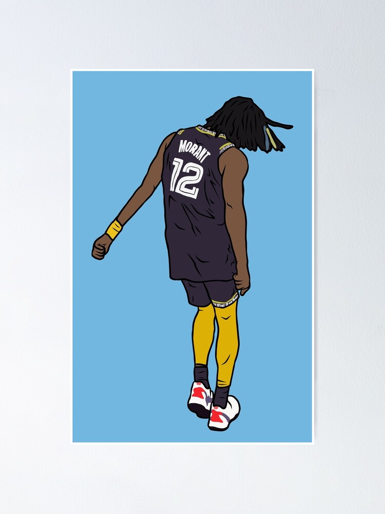 Ja Morant Memphis Grizzlies Cartoon Art 1 Poster