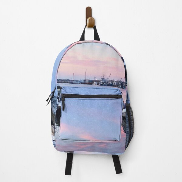 Item preview, boats in the harbor at sunset designed and sold by danielpanainte.