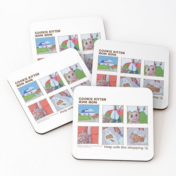 Item preview, Cookie Kitten Nom Nom - Help with the shopping Comic Strip designed and sold by key-creations.