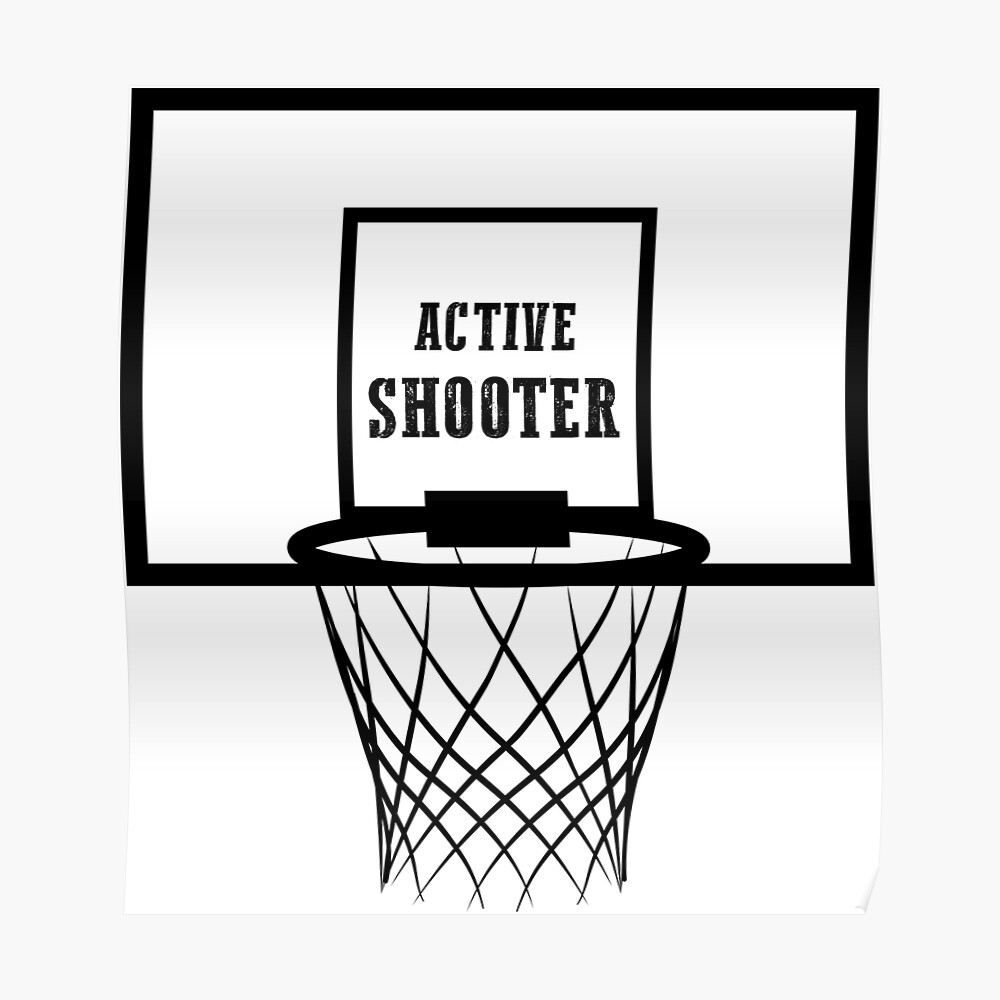 Active Shooter Basketball Backboard Sticker for Sale by Artisticlife10