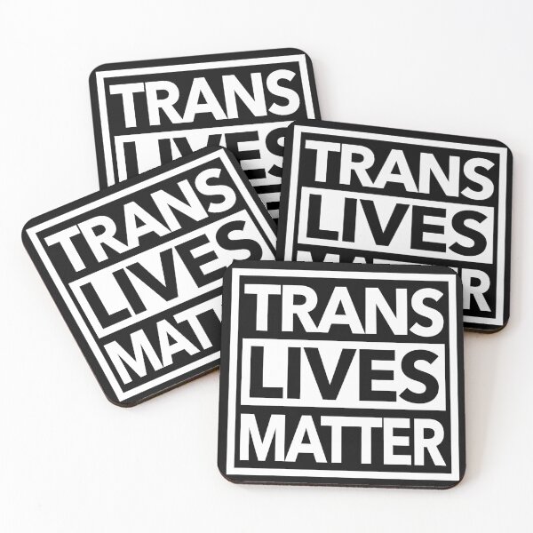 Item preview, Trans Lives Matter  (square white) designed and sold by Thelittlelord.
