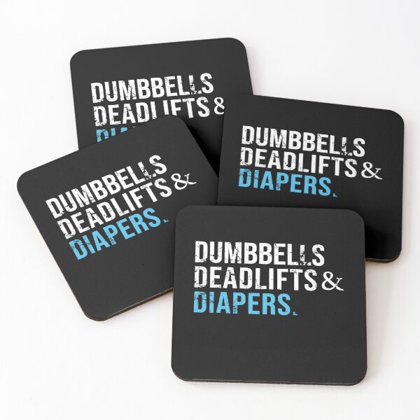 Item preview, Dumbbells Deadlifts Diapers Gym designed and sold by JosefCepak.