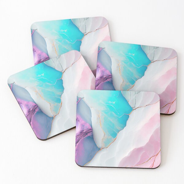 Item preview,  Gold pattern on marble texture in white, pink, turquoise and purple colors designed and sold by NadiiaSemyroz.
