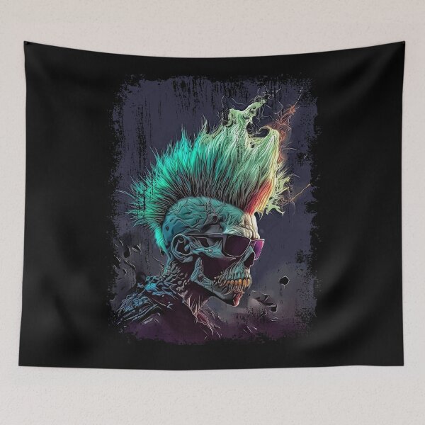 Item preview, Dark Horror Punk Zombie Skull designed and sold by drizzd.