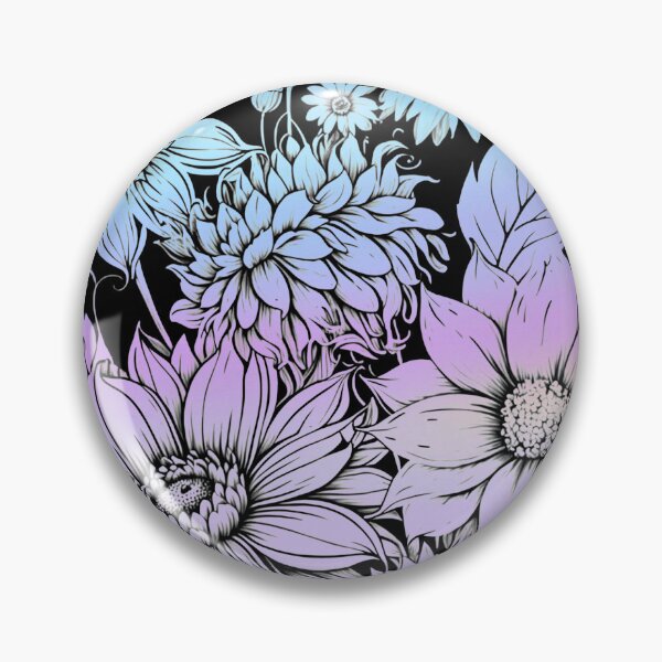 Item preview, Flower line art in color designed and sold by MersaultMax.