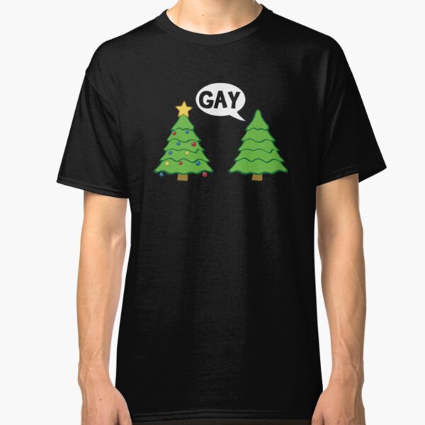 Gay Christmas Tree Funny Xmas Holiday Classic T-Shirt
