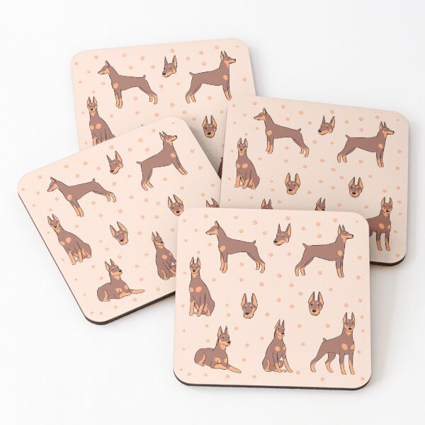 Item preview, Cute Doberman illustration pack - red and tan Doberman  designed and sold by Yarafantasyart.