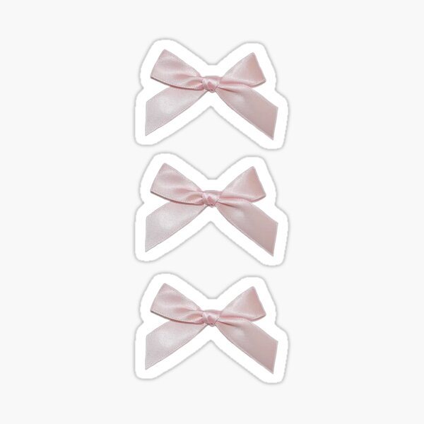 Coquette balletcore pink ribbon bow  Sticker for Sale by Pixiedrop