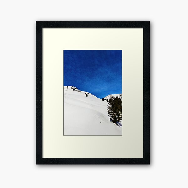 mountains with fresh snow Framed Art Print
