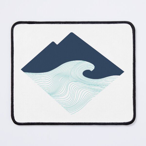 Item preview, Navy Teal Mountain Wave designed and sold by CleverILY.