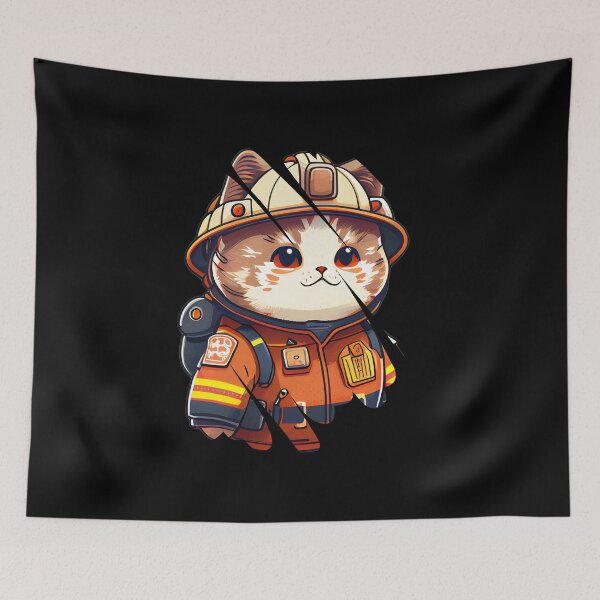 Item preview, Fireman Cat designed and sold by HarriPaloma.